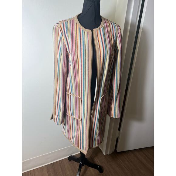 W by Worth Rainbow Zip Up Tunic Coat size 6 - Picture 1 of 6